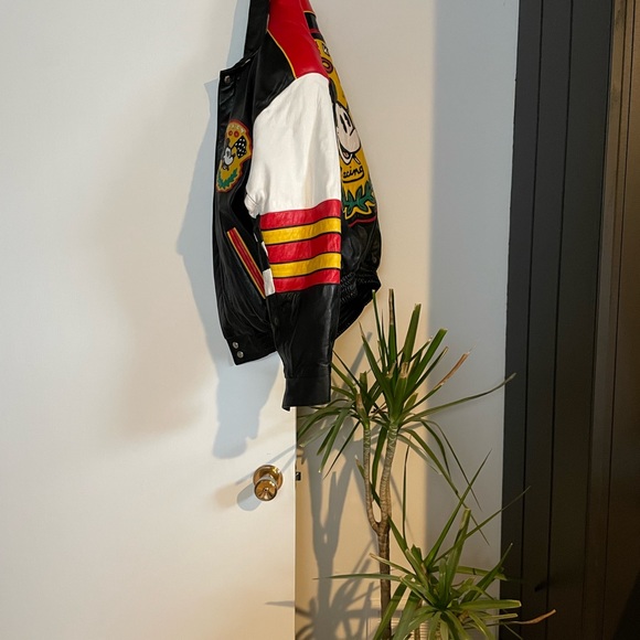 RARE + Vintage Jeff Hamilton Reversible Leather Mickey Mouse Jacket - Picture 6 of 8